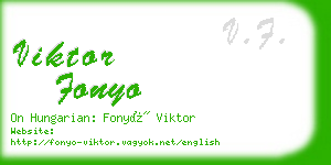 viktor fonyo business card